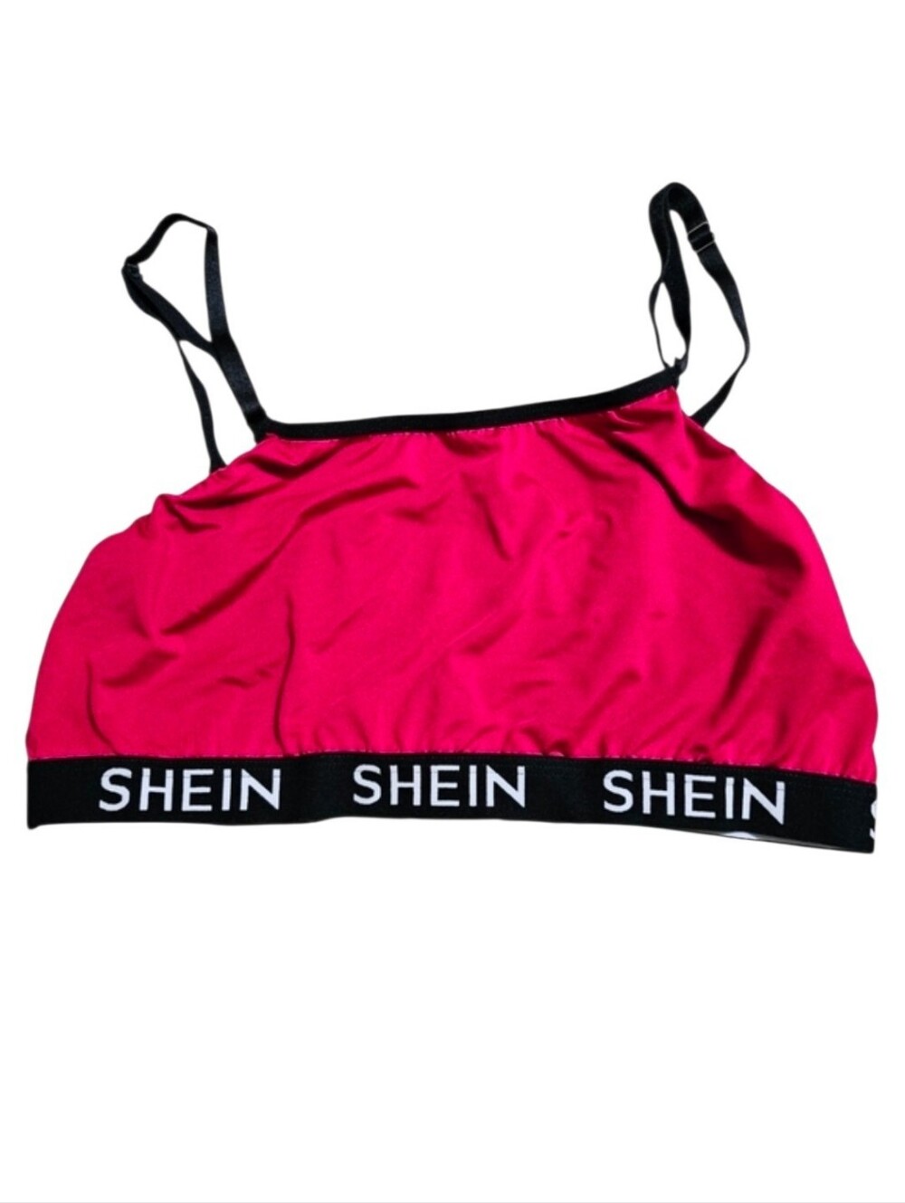 SHEIN Red & Black Sports Bra